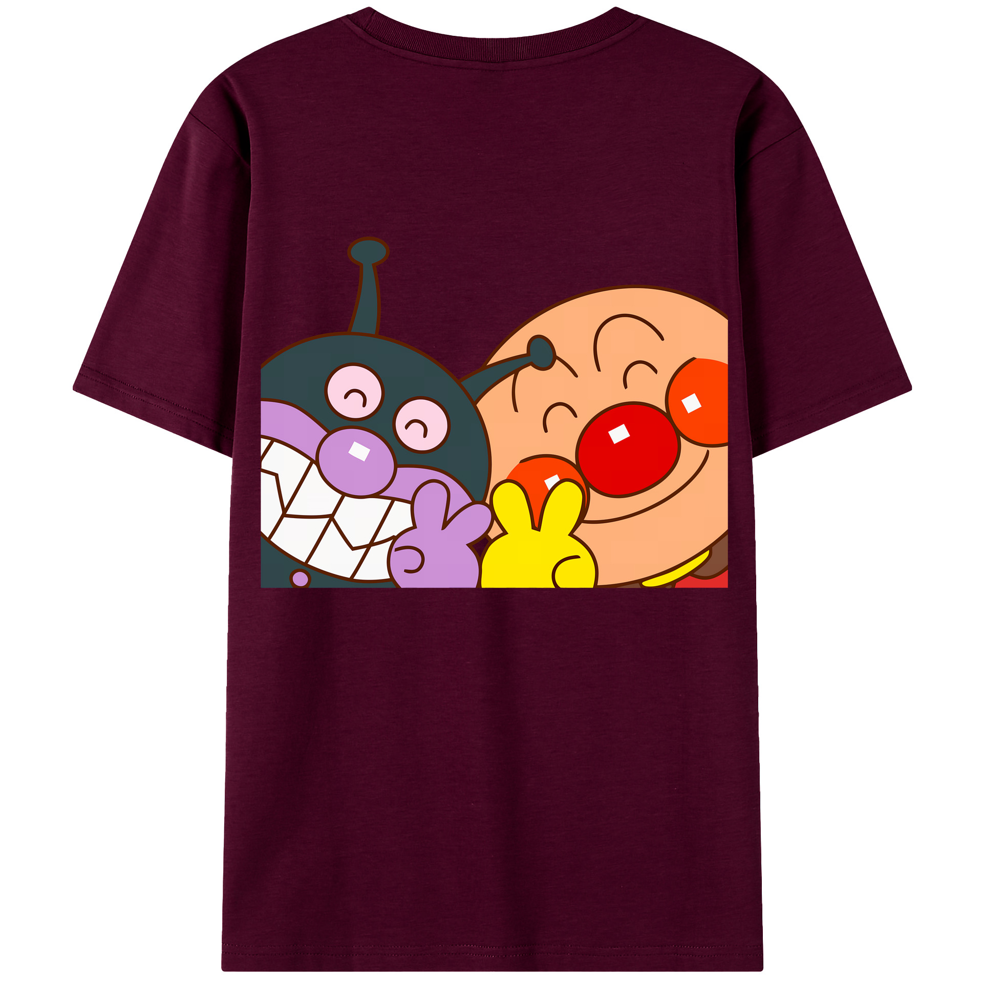 （画像用） アンパンマン Anpanman レディース半袖Tシャツ(バックプリント)